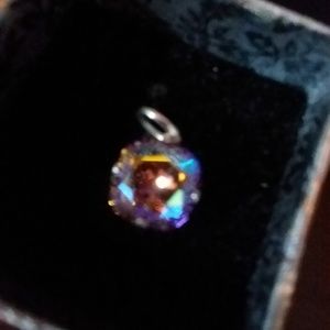 Swarovski Purple Haze Square Silver Pendant